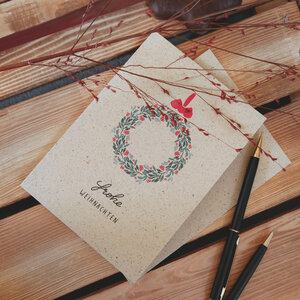 Grußkarte Graspapier - "Frohe Weihnachten" - Matabooks