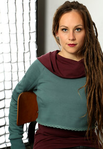 Damen Kurzsweater aus Bio-Baumwolle - Die rote Zora