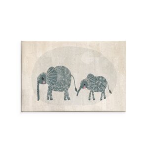 Kunstdruck Wanddekoration Wandbilder aus Kork "Elephants"  - Corkando / Kids