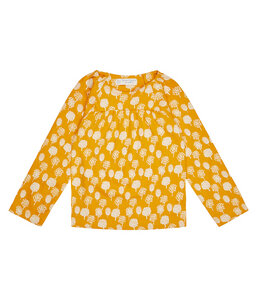 Mädchen LA Shirt gelb gemustert Bio Baumwolle Sense Organics - sense-organics