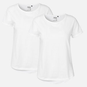 Doppelpack Neutral® Ladies Roll Up Sleeve T-Shirt - Neutral