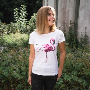 GOTS - Ladies Shirt Flamingo - CircleStances