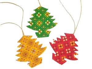 Weihnachten Anhänger Textil 6er-Set - Schönes aus Indochina