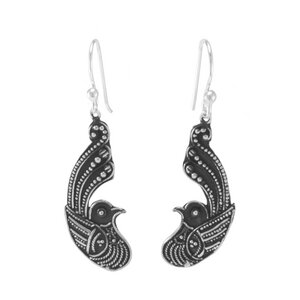 Silber Ohrringe Vogel Fair-Trade und handmade - pakilia
