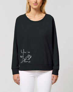 Weites Bio Damen Rundhals Sweatshirt "Dazzy - Not Alone" - in 4 Farben - Human Family