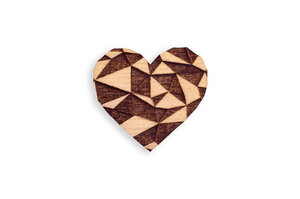 Brosche aus Holz "Love Brooch" - BeWooden