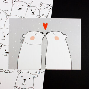 Postkarte "Bärengroße Liebe" - Bow & Hummingbird