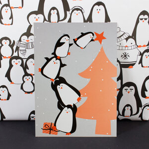 Postkarte "Pinguinbaum" - Bow & Hummingbird