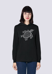 Schildkröte, Leichter Damen Hoodie aus Bio Baumwolle, Kapuzensweat, Sweatshirt - vis wear