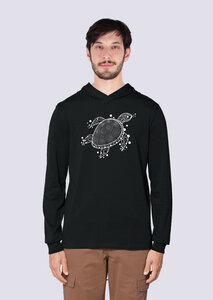 Schildkröte, Leichter Herren Hoodie aus Bio Baumwolle, Kapuzensweat, Sweatshirt - vis wear