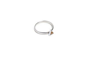 Ring mit Holzdetails silber - Lini Ring - BeWooden