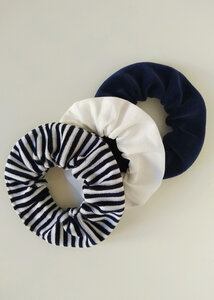 Scrunchies 3er Pack MIDNIGHT aus Bio Baumwolle - Haargummis - Daniela Salazar