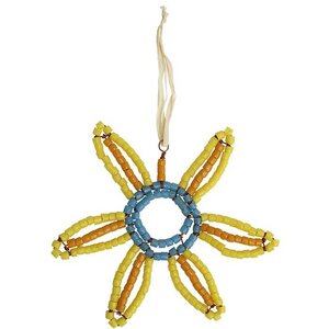 Upcycling Christbaumschmuck - Sonnenblume - Geschenkdeko - Weihnachtsdeko - Global Mamas