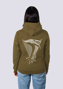 Whale, Damen Premium Hoodie aus Bio-Baumwolle Print Wal - vis wear