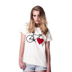 BIKE LOVE (girls eco-shirt white) - nicegreenstuff