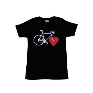 BIKE LOVE (girls eco-shirt black) - nicegreenstuff