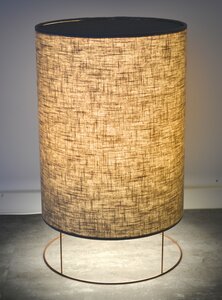 Bodenleuchte Drum small sand / staubgrün - my lamp