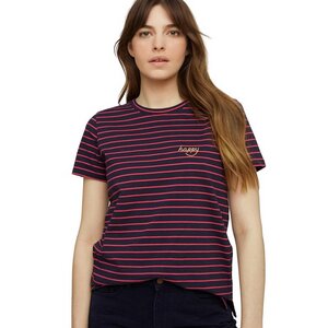 Damen-T-Shirt "Happy Embroidered Stripe Tee" - People Tree