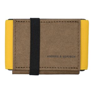 Mini Portemonnaie mit Münzfach „A&K MINI“ slim wallet Braun - ANDERS & KOMISCH