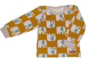 Babyshirt aus Biojersey Elefanten - Omilich