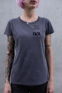 Frauen T-Shirt FACK von HALFBIRD washed darkgrey / ILP05 - ilovemixtapes