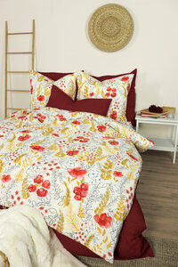 Linon Bettwäsche "Kyoto Autumn" 135x200cm +80x80cm 2-tlg. 100% Bio-Baumwolle Made in Green - jilda-tex
