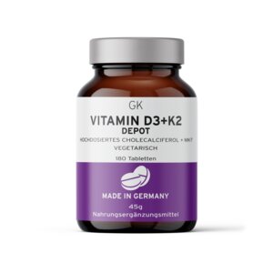 Vitamin D3 + K2 Tabletten - 180 Stück - 45g - GK Nutrition