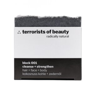 Seife block 001 ∴ cleanse + strengthen, hair + body + face - terrorists of beauty