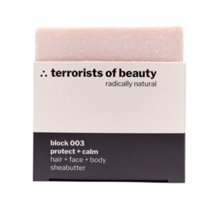Seife block 003 ∴ protect + calm, hair + face + body - terrorists of beauty