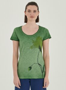 Garment Dyed T-Shirt aus Bio-Baumwolle mit Blumen-Print - ORGANICATION
