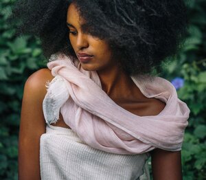 Leinenschal - Mariam 45x200 - Blush - Unisex - Sabahar Ehtiopia - Sabahar