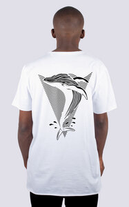 Whale, Männer Skate T-Shirt aus Bio-Baumwoll, Back Wal Print - vis wear