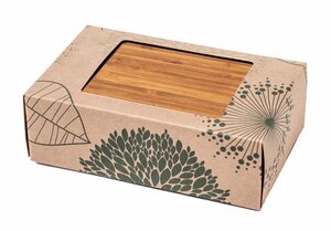 Lunchbox mit Deckel aus Bambus Holz im stilechten Umkarton - Cameleon Pack