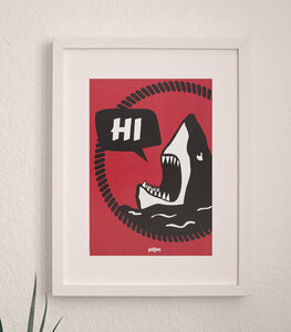 Hi Hai Haidrun - Poster A4 - Rot - päfjes