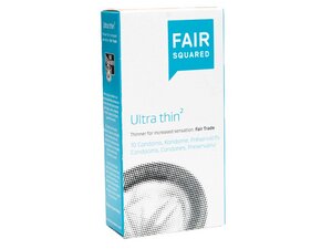 Fair Squared Kondome Ultra Thin - 10 Stück aus Naturkautschuklatex - Fair Squared