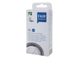 Fair Squared Kondome XL 60 mm - 8 Stück aus Naturkautschuklatex - Fair Squared