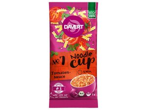 Davert Bio-Noodle-Cup Tomatensauce, 67 g - Davert