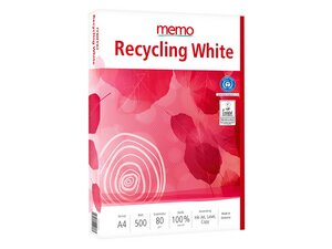 500 Blatt memo Kopierpapier 'Recycling White' DIN A4, 80 g/m² - memo