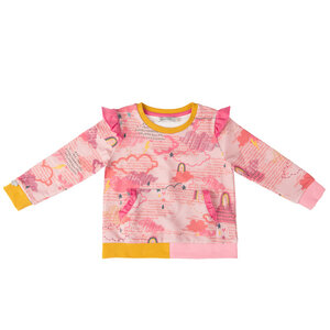 Sweatshirt mit Rüschen "Rainbow Star" - Marraine Kids