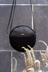 Runde Tasche // Handtasche aus fairem Leder schwarz, braun, beige, blau - frisch Beutel