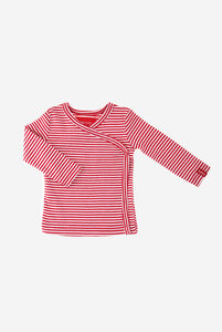 Bio Baby Wickelshirt geringelt in verschiedenen Farben - Finn - Lana naturalwear