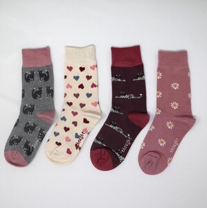 4er Set Kinder Socken - Kitty Kids Sock Box - Thought