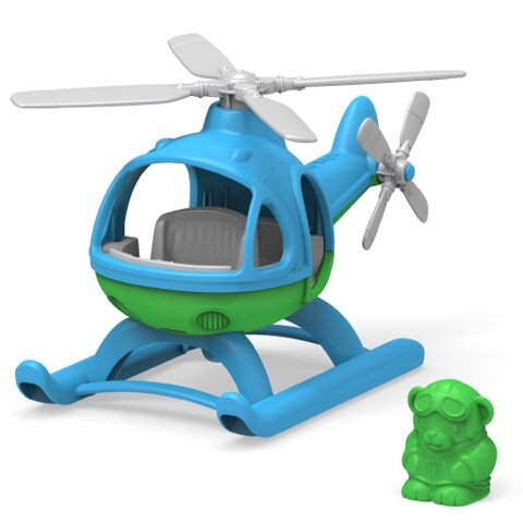 von GreenToys recycled material grün / Helicopter green Helikopter 66078B 