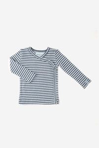 Bio Baby Wickelshirt geringelt in verschiedenen Farben - Finn - Lana naturalwear