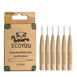 Interdentalbürsten aus Bambus - 6 Stück - Nachhaltige Zahnpflege - EcoYou