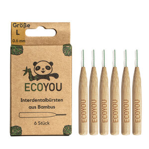 Interdentalbürsten aus Bambus - 6 Stück - Nachhaltige Zahnpflege - EcoYou