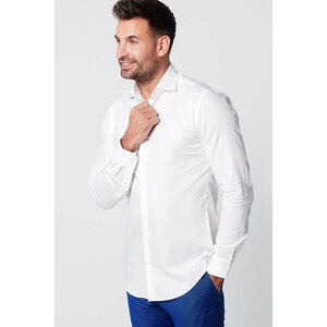 Nachhaltige Langarm Herren Hemd  Serious White Oxford Slim Fit  - SKOT Fashion