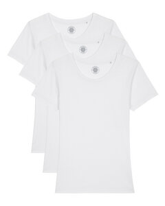 3er Pack Damen T-Shirt aus Bio-Baumwolle "Estelle", Weiß und Schwarz - University of Soul