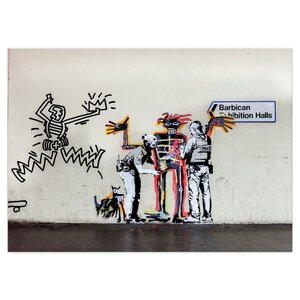 Banksy Bild Human Control Wandbilder Wohnzimmer - Kunstbruder