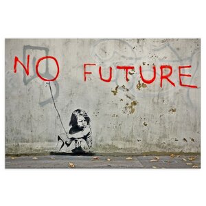 Banksy Bild No Future Wandbilder Wohnzimmer - Kunstbruder